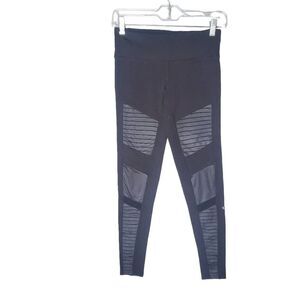 Alo Yoga Women's Black High Waist Moto Yoga Legging Extra Small